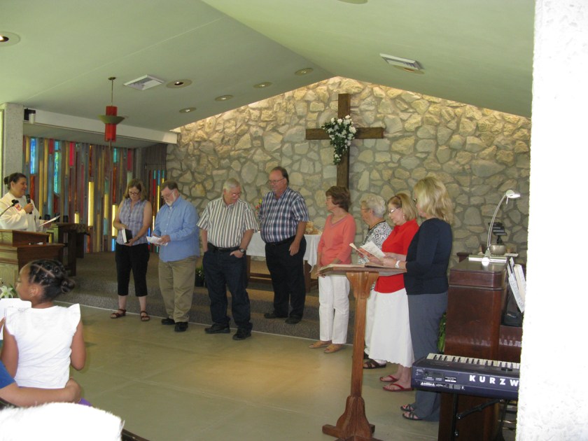 New members taking vows