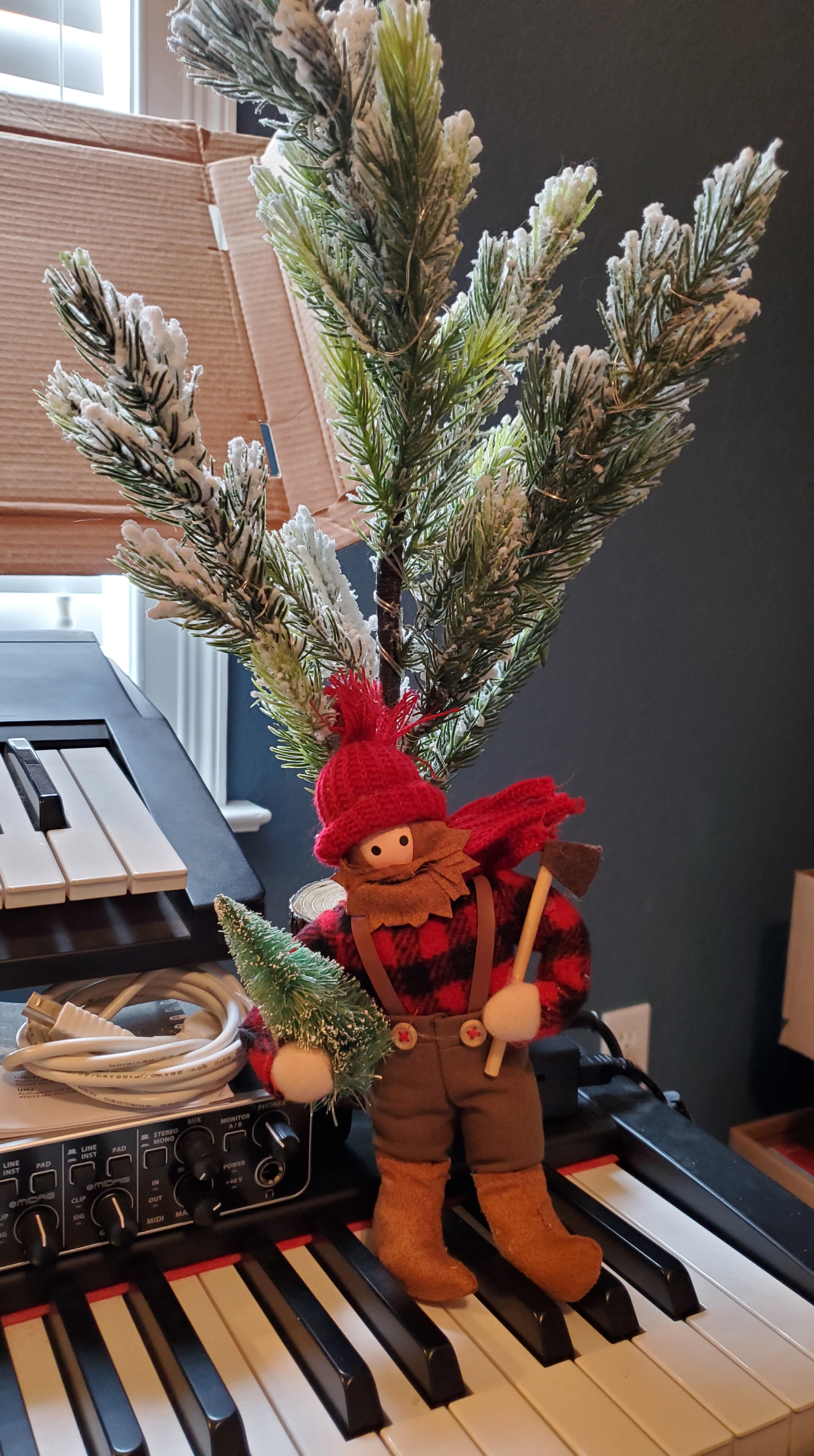 tree and lumberjack